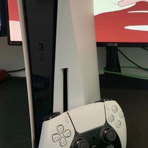 White PlayStation 5 disk